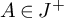 upper A element of upper J Superscript plus