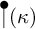 Filled circle above a vertical line, followed by open parenthesis kappa close parenthesis.
