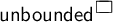 Text unbounded appears to the left of an empty square checkbox.