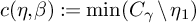 c left parenthesis eta comma beta right parenthesis colon equals min left parenthesis upper C Subscript gamma Baseline divided by eta 1 right parenthesis