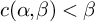c left parenthesis alpha comma beta right parenthesis less than beta