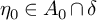 eta 0 element of upper A 0 intersection delta