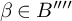 beta element of upper B quotation mark quotation mark