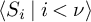 left angle bracket upper S Subscript i Baseline vertical bar i less than nu right angle bracket