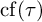 backslash operatorname c f left parenthesis tau right parenthesis
