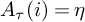 upper A Subscript tau Baseline left parenthesis i right parenthesis equals eta