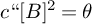 c quotation mark upper B squared equals theta