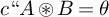 c quotation mark upper A circled asterisk upper B equals theta