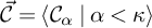 ⃑ script upper C equals left angle bracket upper C Subscript alpha Baseline vertical bar alpha less than kappa right angle bracket
