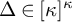 upper Delta element of kappa Superscript kappa