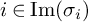 i element of backslash operatorname im left parenthesis sigma Subscript i Baseline right parenthesis