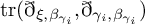 backslash operatorname trace left parenthesis ð Subscript xi comma beta Sub Subscript gamma Sub Sub Subscript i Sub Subscript Subscript Baseline comma ð Subscript gamma Sub Subscript i Subscript comma beta Sub Subscript gamma Sub Sub Subscript i Sub Subscript Subscript Baseline right parenthesis