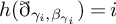 h left parenthesis ð Subscript gamma Sub Subscript i Subscript comma beta Sub Subscript gamma Sub Sub Subscript i Sub Subscript Subscript Baseline right parenthesis equals i