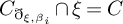 upper C Subscript ð Sub Subscript xi comma beta Sub Sub Subscript i Sub Subscript Baseline intersection xi equals upper C