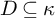 upper D subset of or equal to kappa