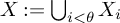 upper X colon equals backslash leftcup Underscript i less than theta Endscripts upper X Subscript i Baseline