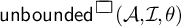 unbounded square operator open parenthesis A, I, theta close parenthesis