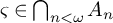 final sigma element of backslash leftcap Underscript n less than omega Endscripts upper A Subscript n