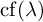 backslash operatorname c f left parenthesis lamda right parenthesis