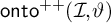 backslash operatorname o n t o Superscript plus plus Baseline left parenthesis script upper I comma theta right parenthesis