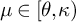 mu element of theta comma kappa right parenthesis