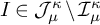 upper I element of upper J Subscript mu Superscript kappa Baseline divided by upper I Subscript mu Superscript kappa