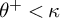 theta Superscript plus Baseline less than kappa