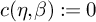 c left parenthesis eta comma beta right parenthesis colon equals 0