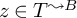 z element of upper T Superscript wave arrow pointing directly right upper B