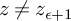 z not equals z Subscript epsilon plus 1
