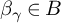 beta Subscript gamma Baseline element of upper B