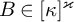 upper B element of kappa Superscript kappa