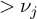 greater than nu Subscript j