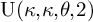 backslash operatorname normal upper U left parenthesis kappa comma kappa comma theta comma 2 right parenthesis