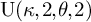 backslash operatorname normal upper U left parenthesis kappa comma 2 comma theta comma 2 right parenthesis