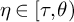 eta element of tau comma theta right parenthesis