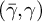left parenthesis gamma overbar comma gamma right parenthesis