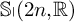 upper S p left parenthesis 2 n comma double struck upper R right parenthesis