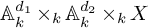 upper A Subscript k Superscript d 1 Baseline times Subscript k Baseline upper A Subscript k Superscript d 2 Baseline times Subscript k Baseline upper X