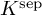 upper K Superscript s e p