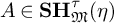 upper A element of upper S upper H Subscript German upper M Superscript tau Baseline left parenthesis eta right parenthesis