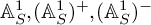 upper A Subscript upper S Superscript 1 Baseline comma left parenthesis upper A Subscript upper S Superscript 1 Baseline right parenthesis Superscript plus Baseline comma left parenthesis upper A Subscript upper S Superscript 1 Baseline right parenthesis Superscript minus