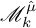 upper M Subscript k Superscript ModifyingAbove mu With caret