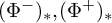 left parenthesis upper Phi Superscript minus Baseline right parenthesis Subscript asterisk Baseline comma left parenthesis upper Phi Superscript plus Baseline right parenthesis Subscript asterisk Baseline