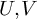 upper U comma upper V