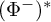 left parenthesis upper Phi Superscript minus Baseline right parenthesis Superscript asterisk