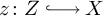 z colon upper Z right arrow with hook upper X