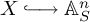upper X right arrow with hook upper A Subscript upper S Superscript n