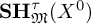 upper S upper H Subscript German upper M Superscript tau Baseline left parenthesis upper X Superscript 0 Baseline right parenthesis