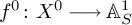 f Superscript 0 Baseline colon upper X Superscript 0 Baseline long right arrow upper A Subscript upper S Superscript 1